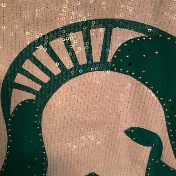 MSU Spartans zip up hoodie PINK Victoria’s Secret - Picture 6 of 6